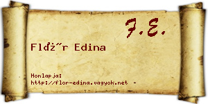 Flór Edina névjegykártya